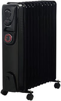 ALVA 11 Fins 2500W Oil-Filled Electric Heater | Timer Function | Glossy Black | 12 Month Warranty