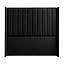 Vertical Panel Upholstered Headboard - Velvet (Charcoal Grey, Queen, Winged)
