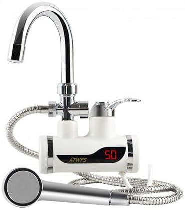 Instant Electric Water Heater Faucet, 3000W Digital Display, 360° Swivel, 30-60°C Temperature Control, ABS Plastic and Stainless Steel Construction, Tankless for Kitchen, Bathroom
