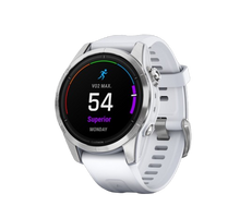 Garmin epix Pro (Gen 2) 42 mm - Silver Stainless Steel with whitestone band