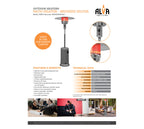 Alva Split Pole Patio Gas Heater Silver GHP17