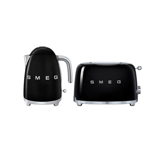 Smeg Retro Combo - 1.7 Litre 3D Logo Kettle Plus 2 Slice Toaster- Pink