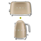 Smeg Retro Combo - 1.7 Litre 3D Logo Kettle Plus 2 Slice Toaster- Pink
