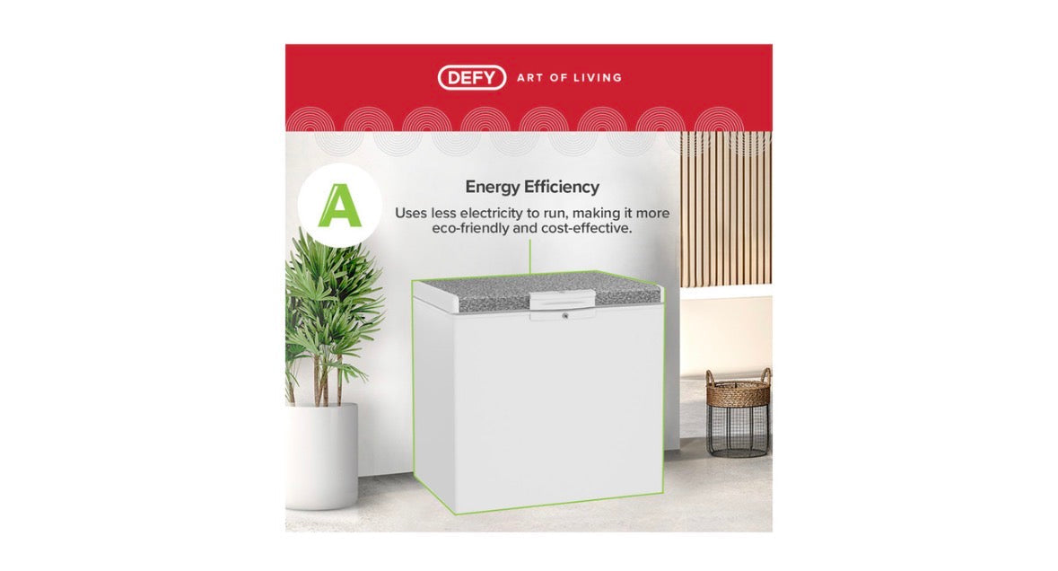 Defy 195 L Multimode Chest Freezer White– DMF470, Chill-In Tech, A-Rated Energy Efficient Deep Freezer