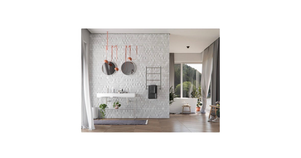 Jeeves Spartan I Heated Towel Rail Polished with Right Power Connection