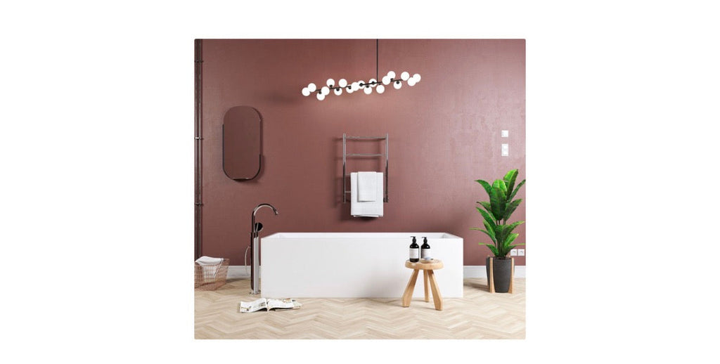 Jeeves Spartan I Heated Towel Rail Polished with Right Power Connection