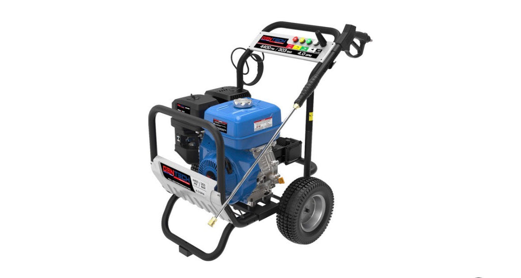 Gentech Industrial 303 Bar (4400 PSI) Petrol High-Pressure Washer - Heavy-Duty Machine for Contractors and Farms GPPW4400