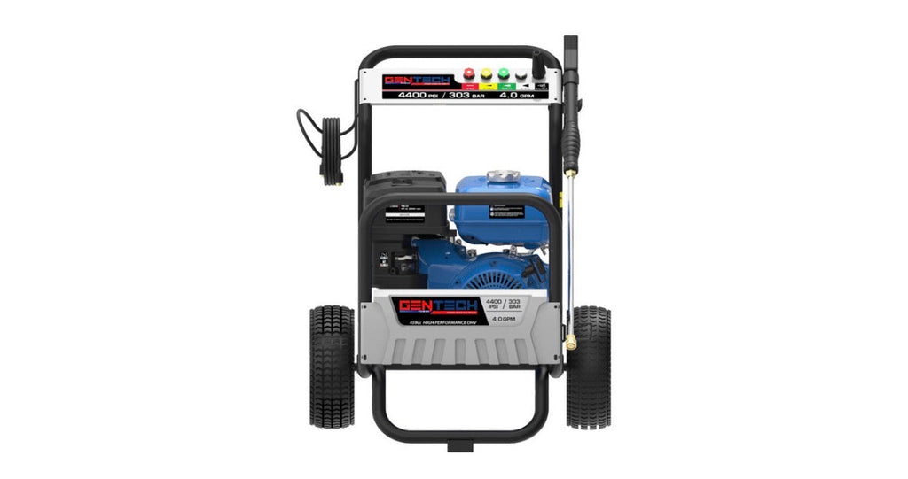 Gentech Industrial 303 Bar (4400 PSI) Petrol High-Pressure Washer - Heavy-Duty Machine for Contractors and Farms GPPW4400