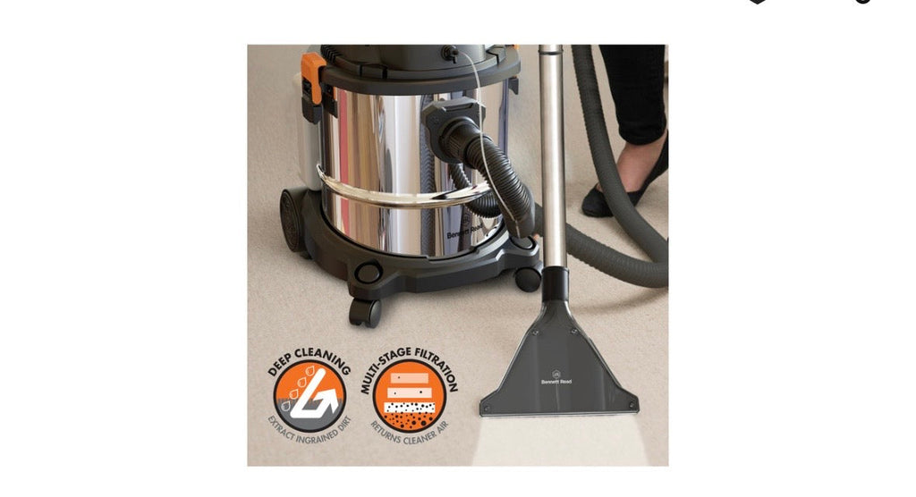 Bennett Read Titan Total Deep Cleaner: 1200 W Wet and Dry Vacuum for Carpets, Upholstery and Spills