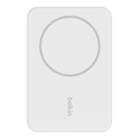 BELKIN BOOSTCHARGE Magnetic Wireless PowerBank 5000 Mah + Stand - For Apple iPhone 12/13/14 and Higher Models - White